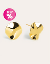 Boucles D'oreilles Waves Acier Plaqué Or