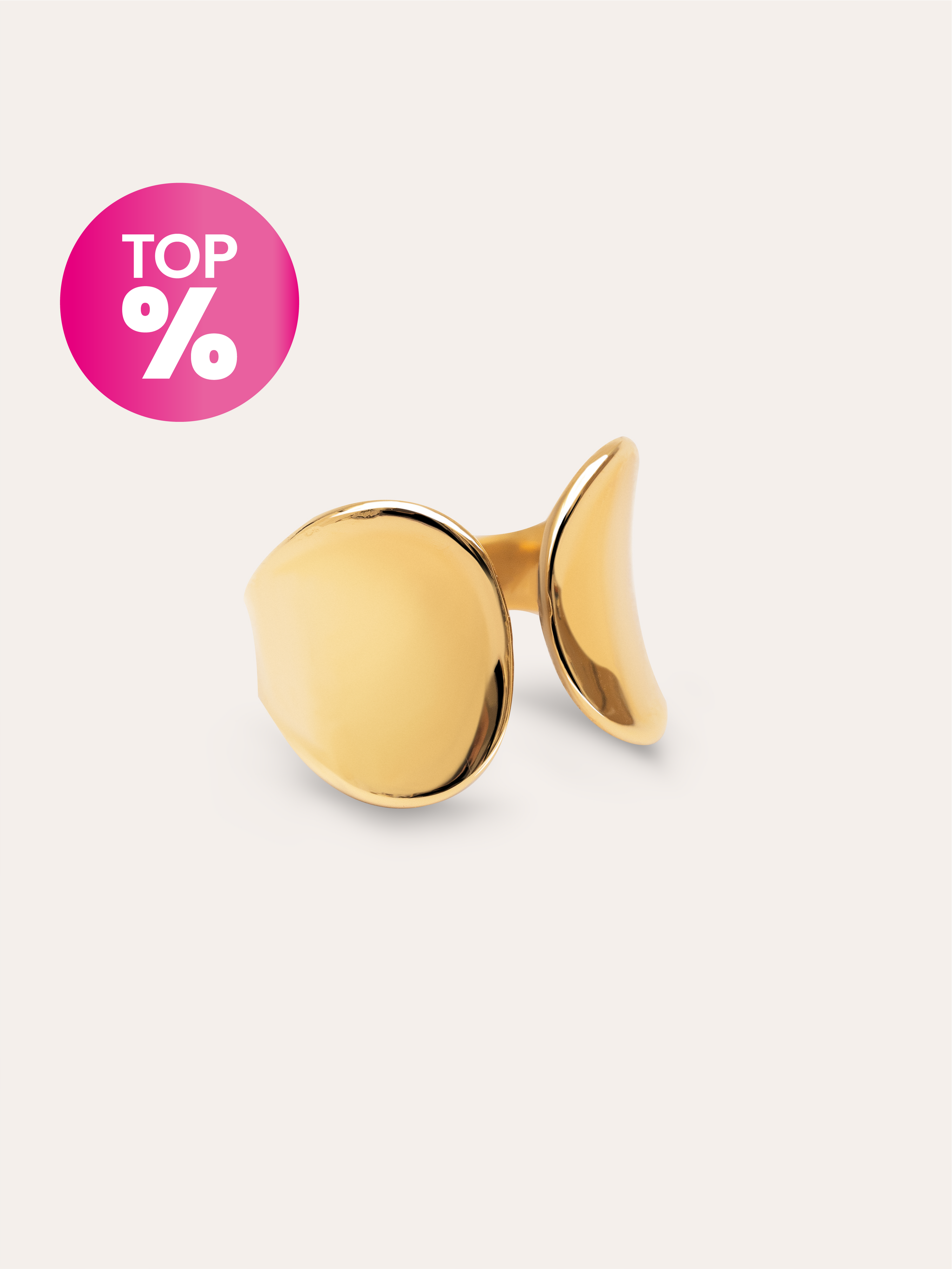 Bague Honey Acier Plaqué Or