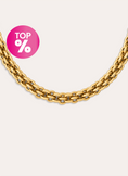 Collier Big Rope Acier Plaqué Or
