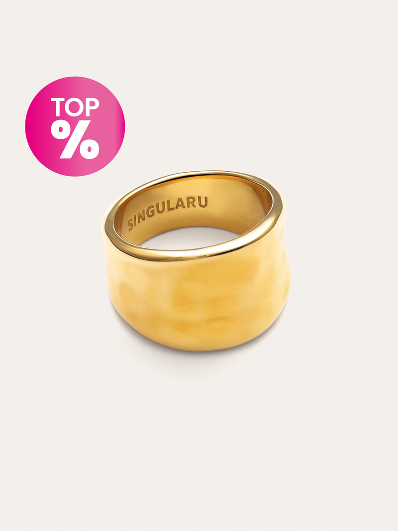 Ring My Ocean Edelstahl mit 18kt Goldbeschichtung