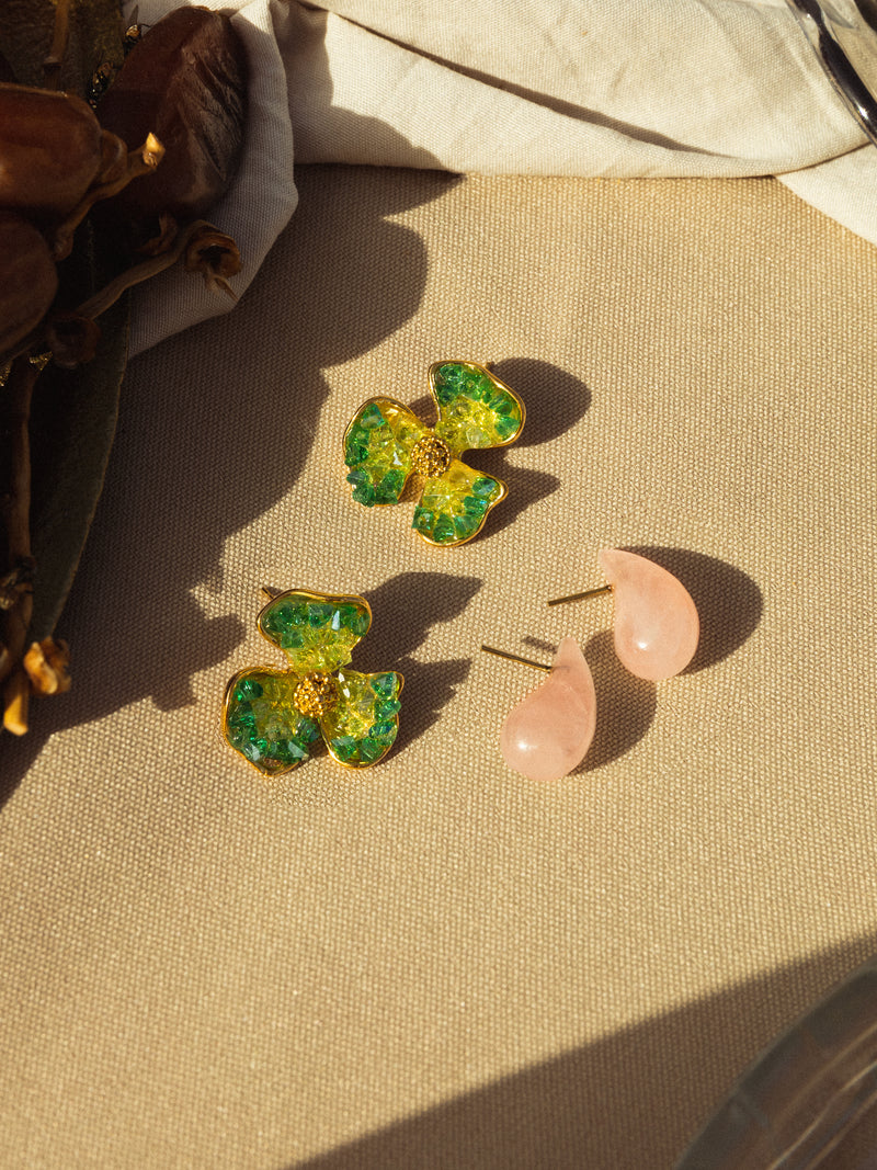 Pendientes Clover Baño Oro