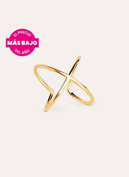 Anillo 4Ever Plata Baño Oro