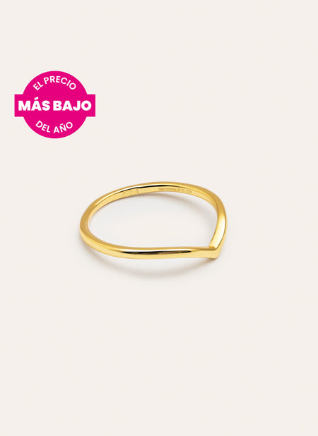 Anillo Peak Plata Baño Oro