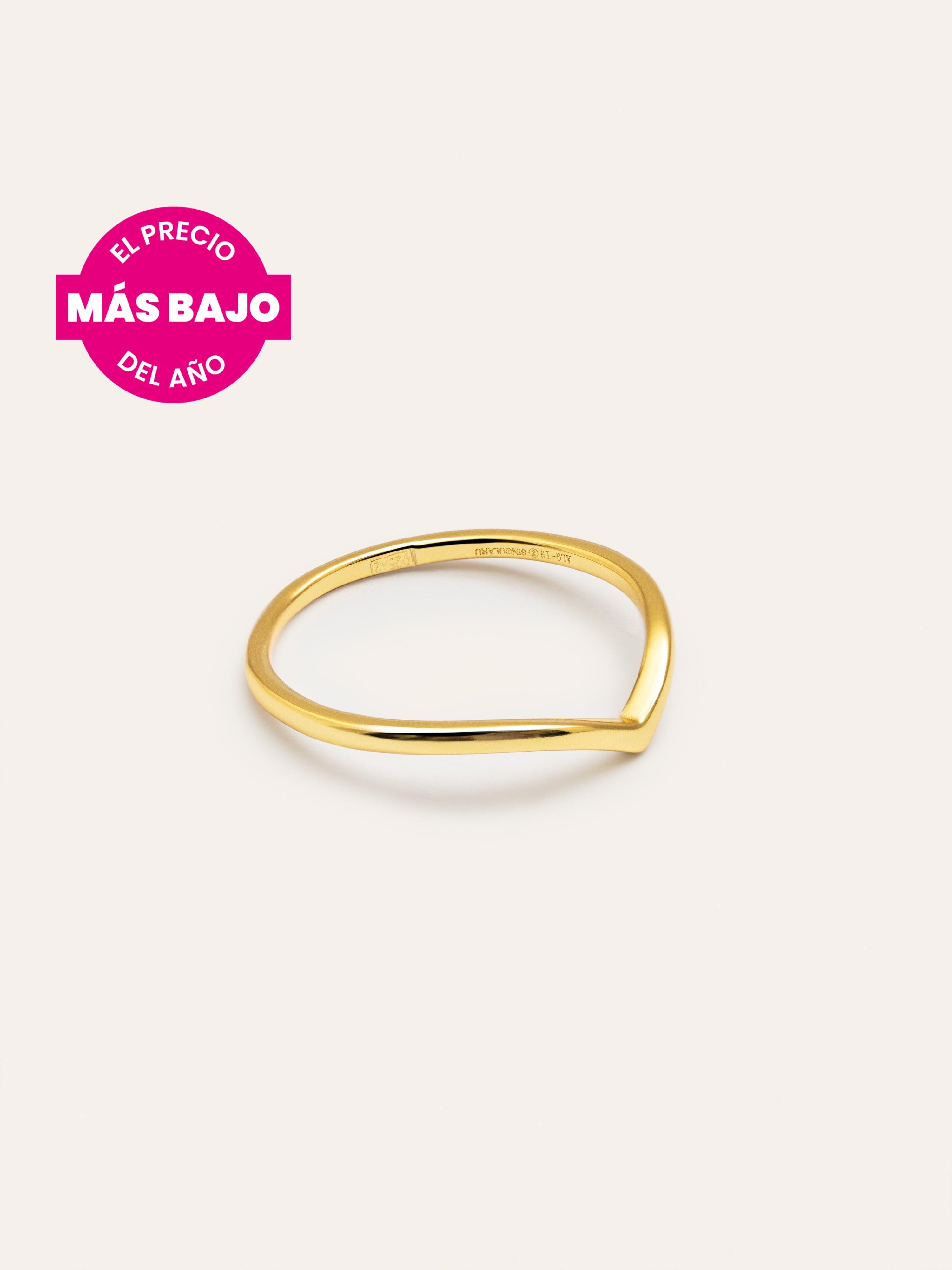 Anillo Peak Plata Baño Oro