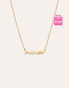 Collar Mamá Heart Plata Baño Oro