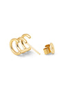 Three Gold Hoop Single earring