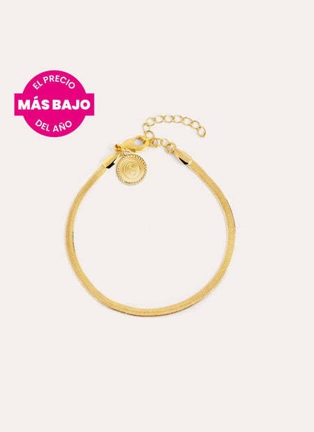 Pulsera Lisse S Acero Baño Oro