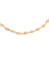 Collar Crystals Peach Plata Baño Oro