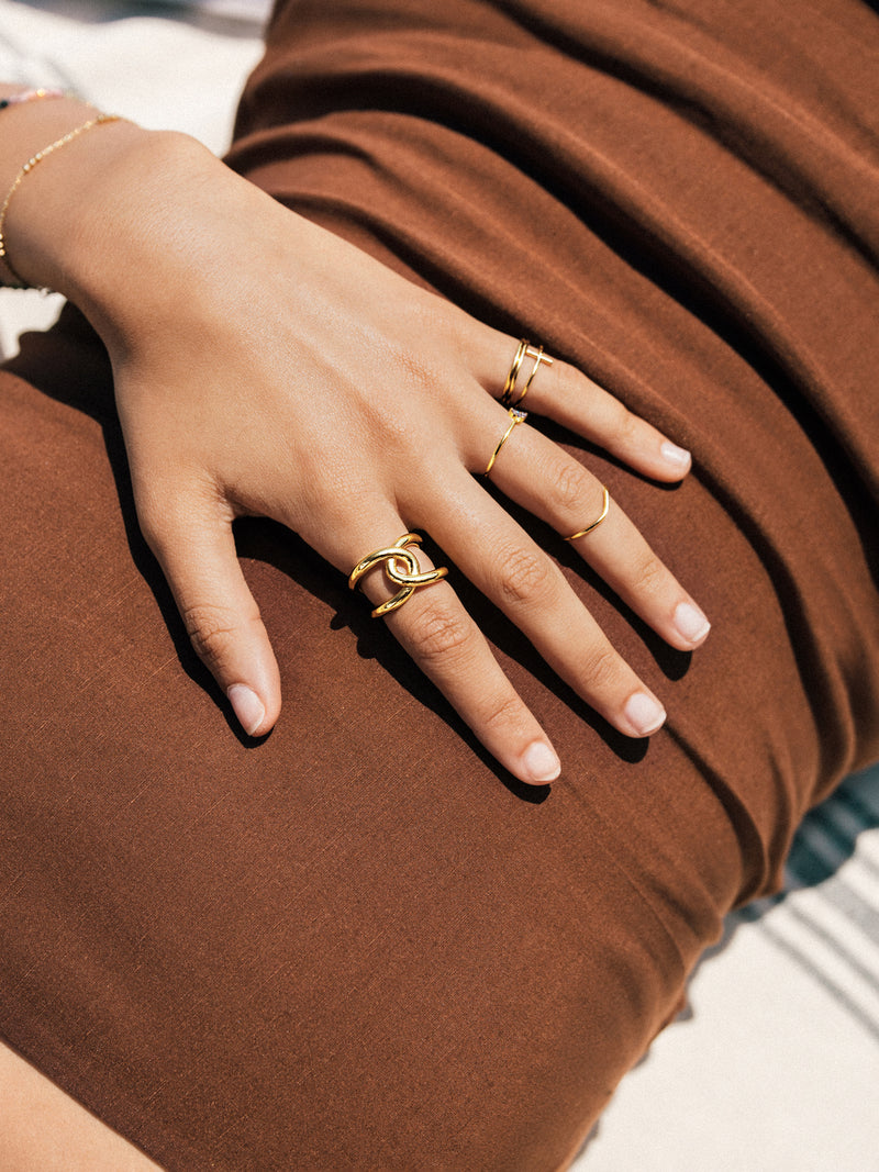 One Link Ring, vergoldet