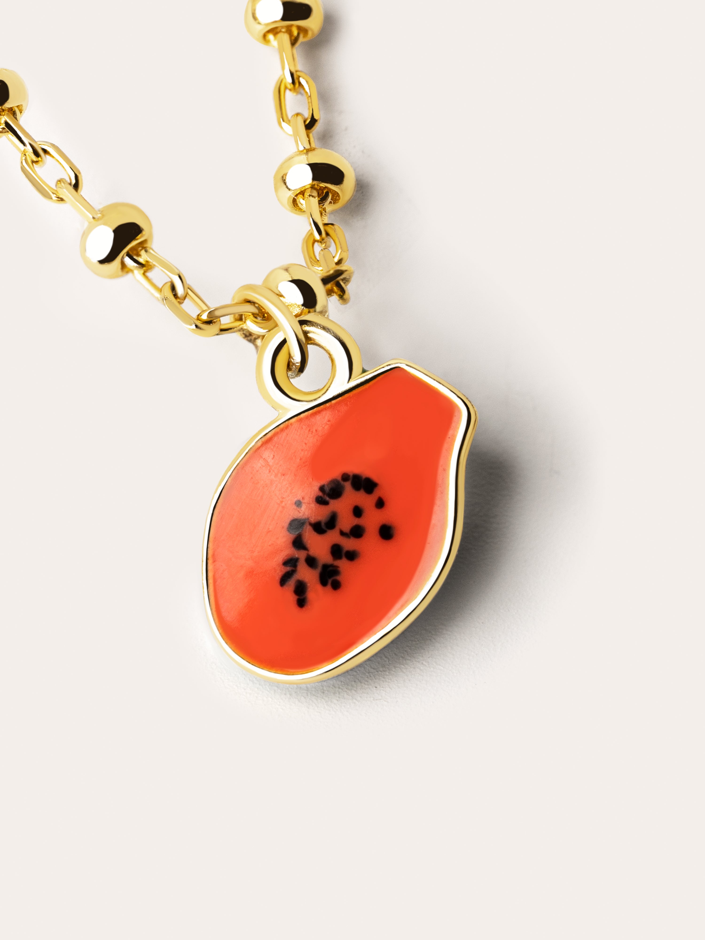 Collar Tropical Picnic Oro - Papaya