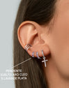 Cleo S Lavender Silver Hoop Single Earring