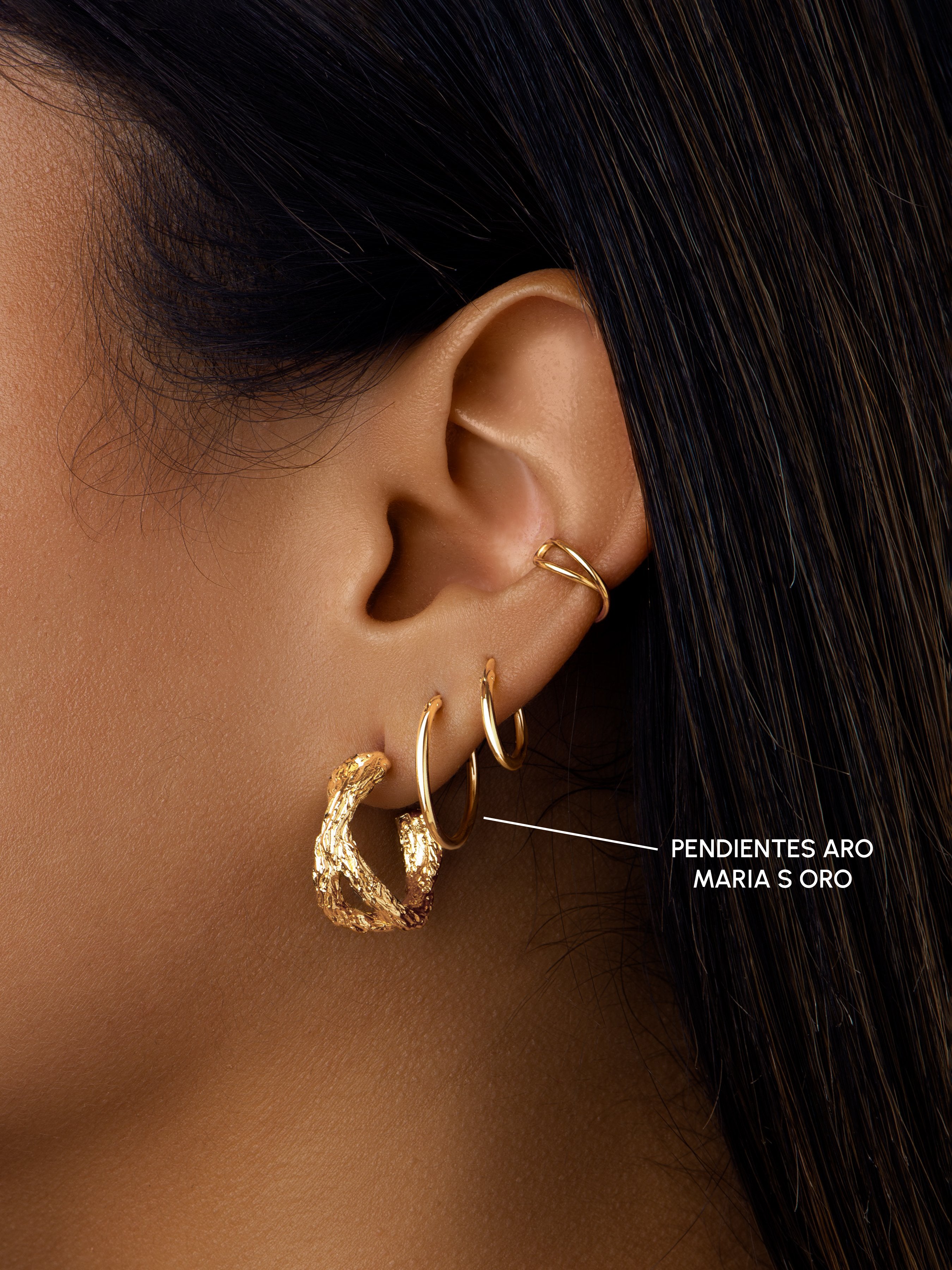 Maria S Gold Hoop Earrings