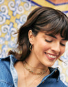 Ring Rope Gold Ear Cuff Single Earring 