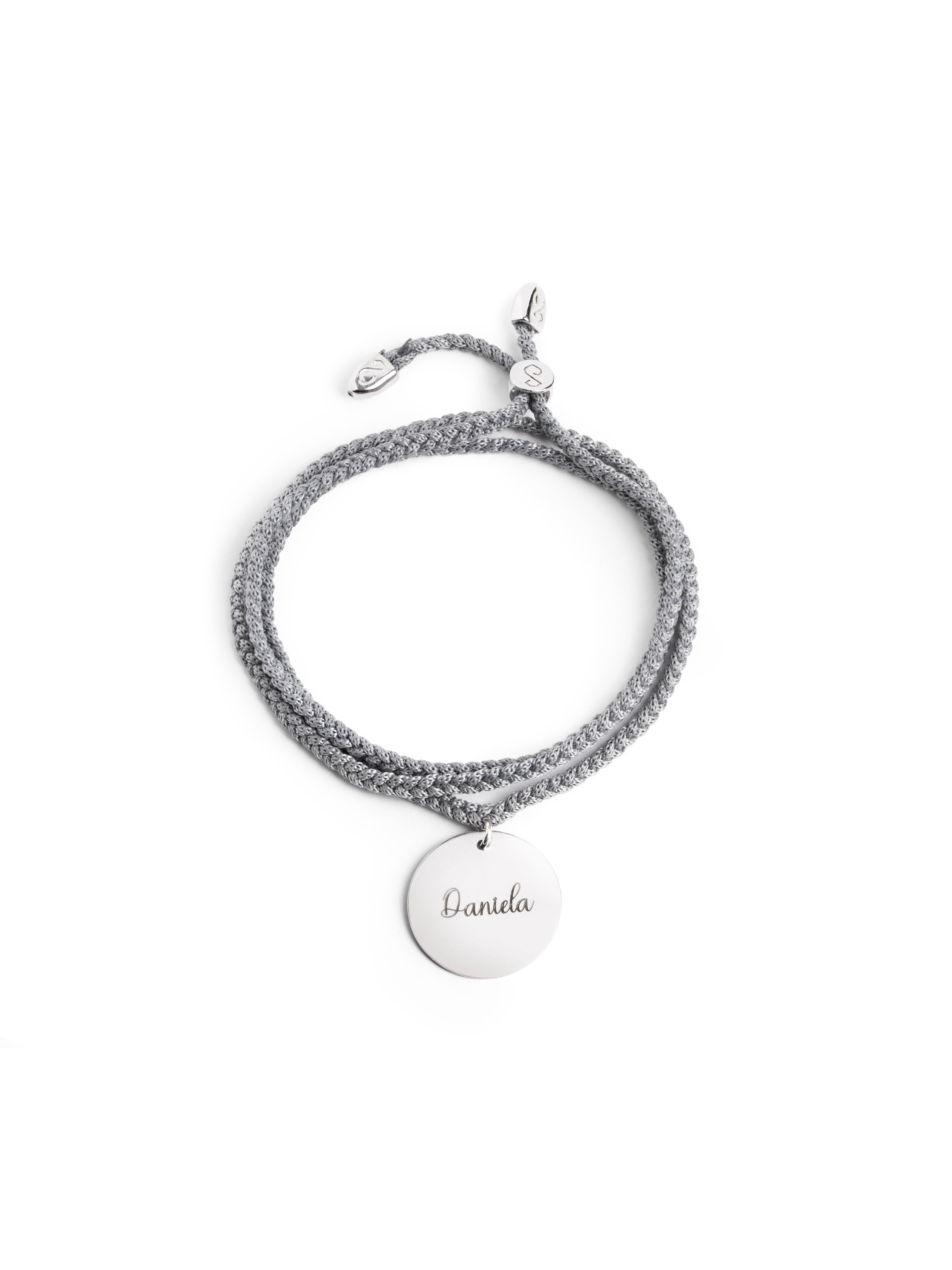 Pulsera Personalizada Dream Gris Oscuro Plata