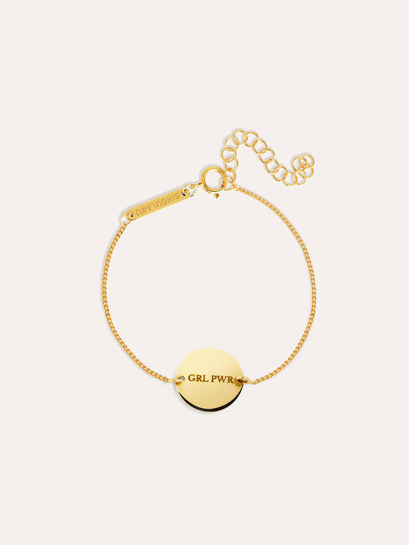 Pulseira Personalizada Moon Prata Banho de Ouro