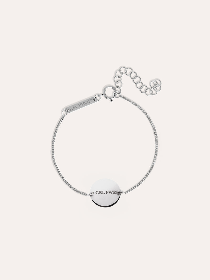 Moon Personalisiertes Armband, Silber