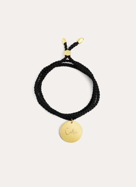Dream Black Personalized Gold Bracelet