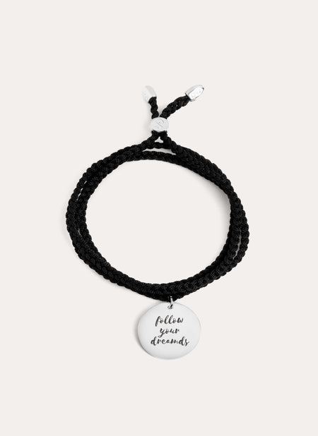 Dream Personalized Black Bracelet