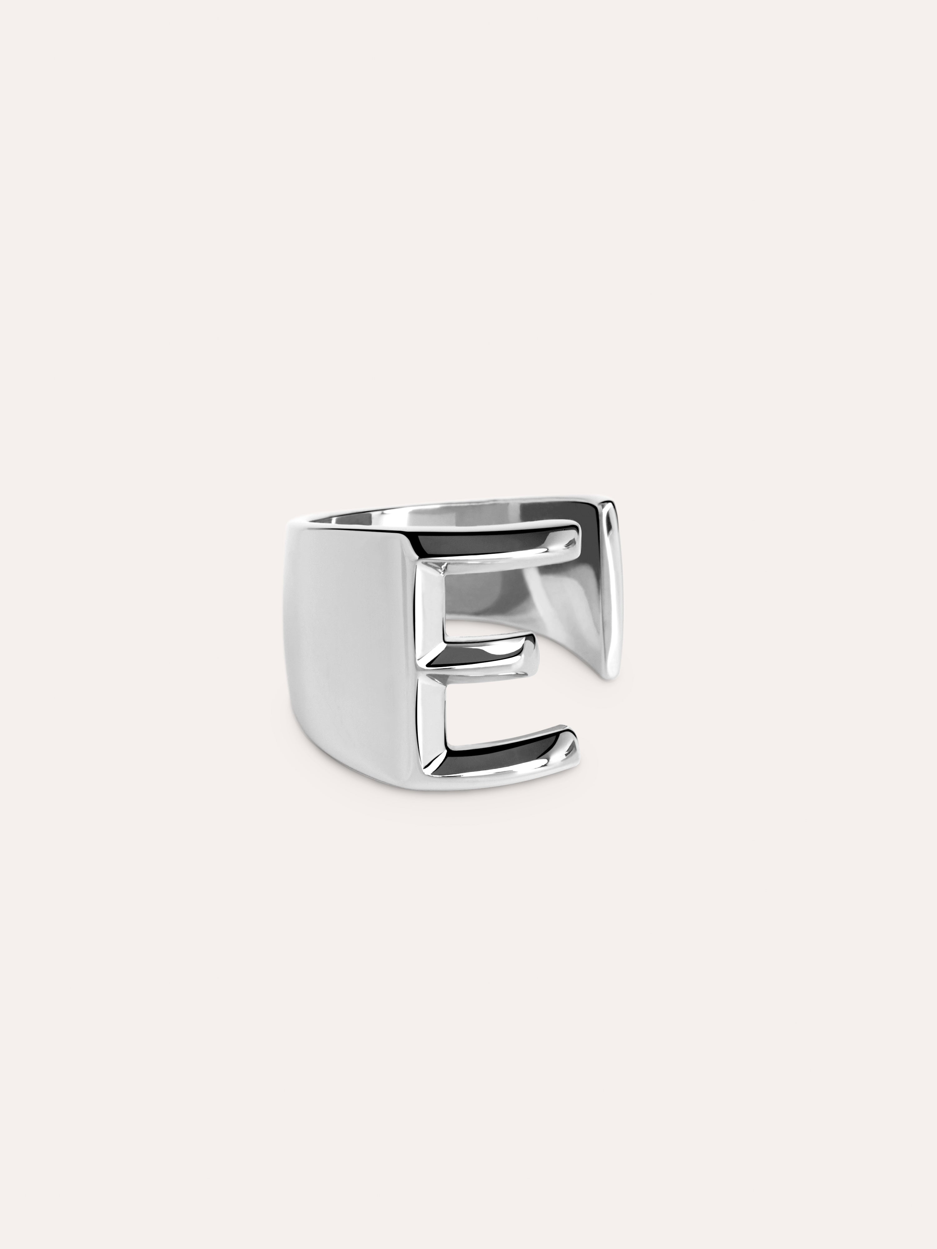 Letter Signet Personalized Ring