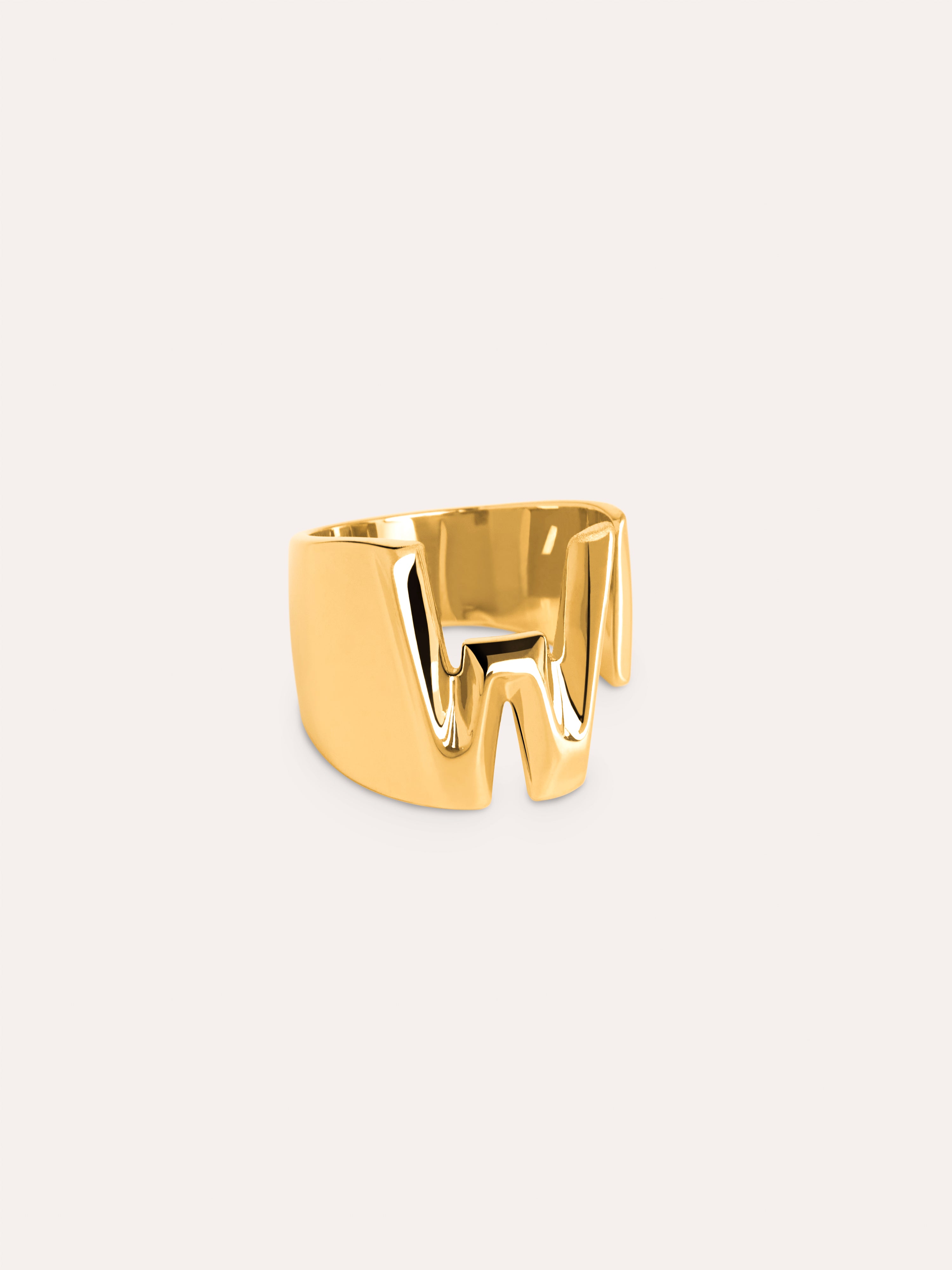 Letter Signet Personalized Gold Ring
