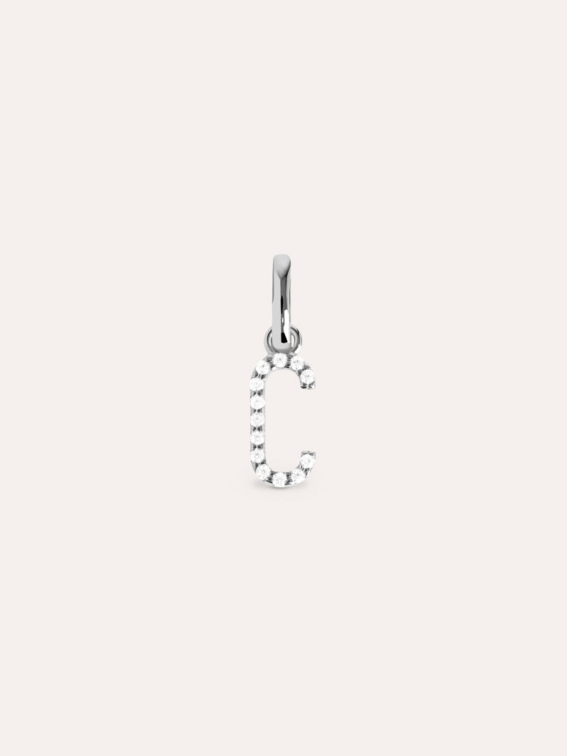 Letter Spark Silver Charm