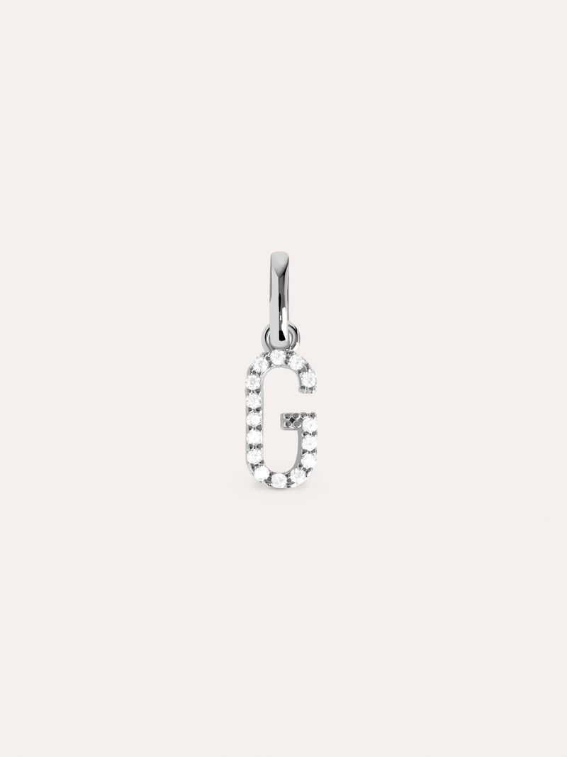 Letter Spark Silver Charm
