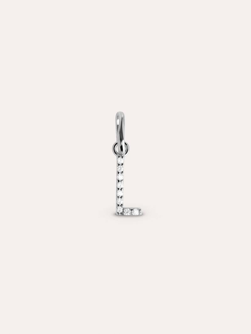 Letter Spark Silver Charm