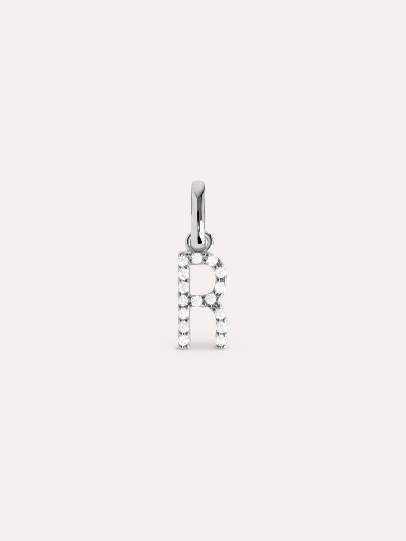 Letter Spark Silver Charm