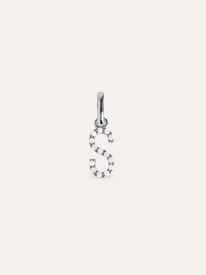 Letter Spark Silver Charm