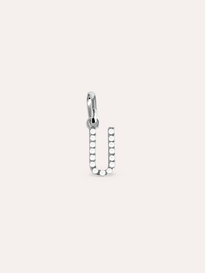 Letter Spark Silver Charm
