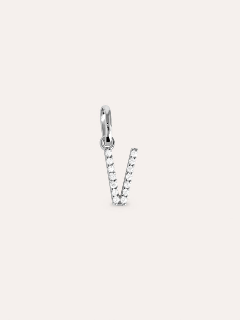 Letter Spark Silver Charm