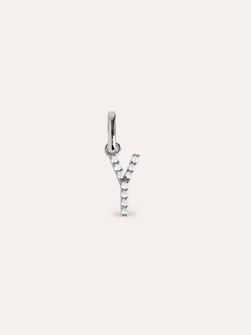 Letter Spark Silver Charm