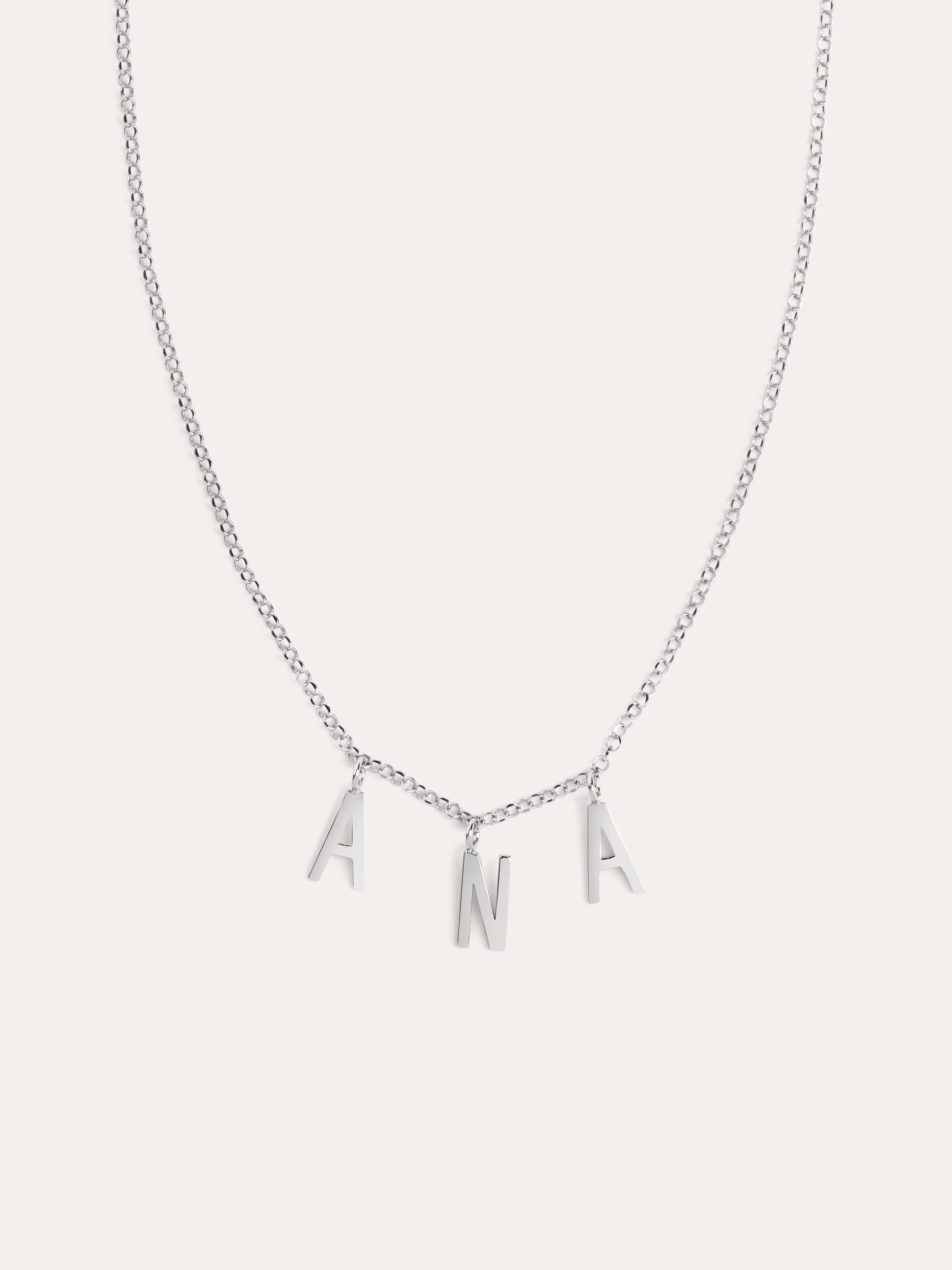 Letters Personalized Silver Necklace