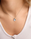 Collar Personalizado Stamp Letter Plata