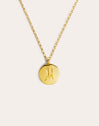 Collar Personalizado Stamp Letter Plata Baño Oro