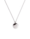 Stamp Letter Personalized Silver Necklace