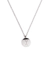 Stamp Letter Personalized Silver Necklace