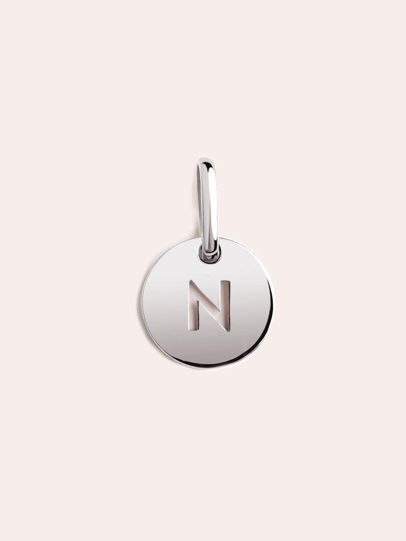 Mini Medallion Silver Letter