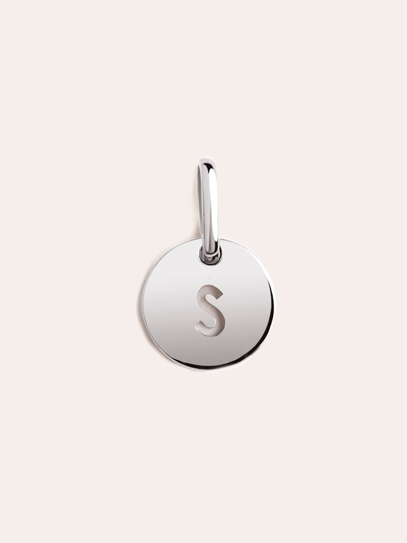 Mini Medallion Silver Letter
