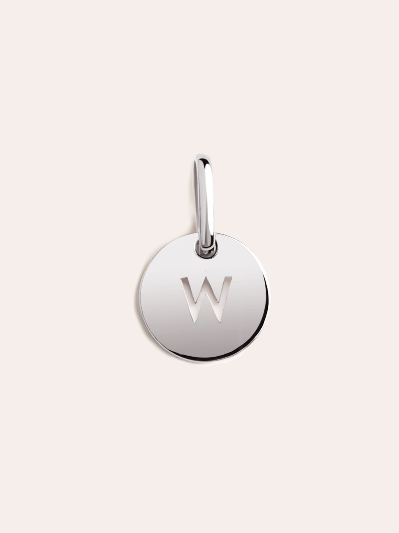 Mini Medallion Silver Letter