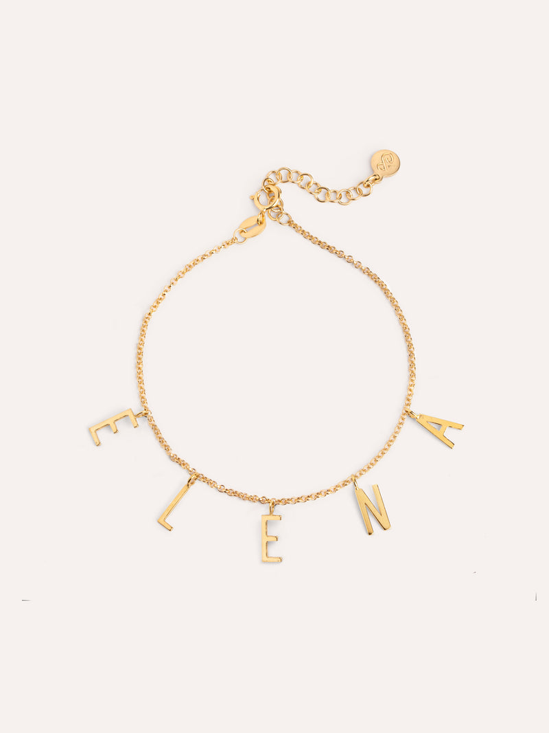 Pulsera Personalizada Letters Oro