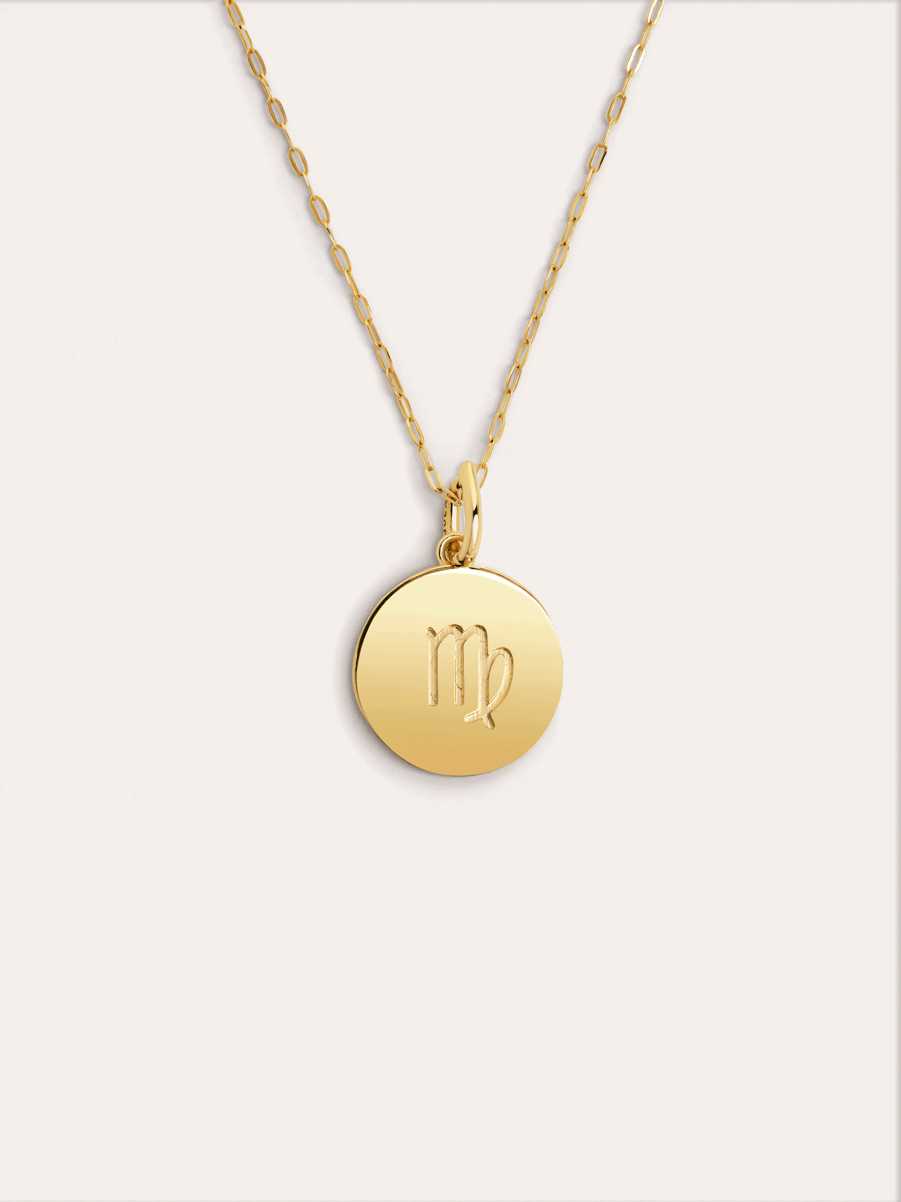  Zodiac Medallion Gold Necklace