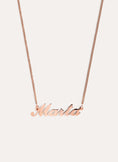 Colar Personalizado Carrie Prata Banho de Ouro Rosa
