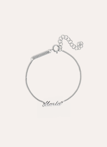 Carrie Personalized Silver Bracelet