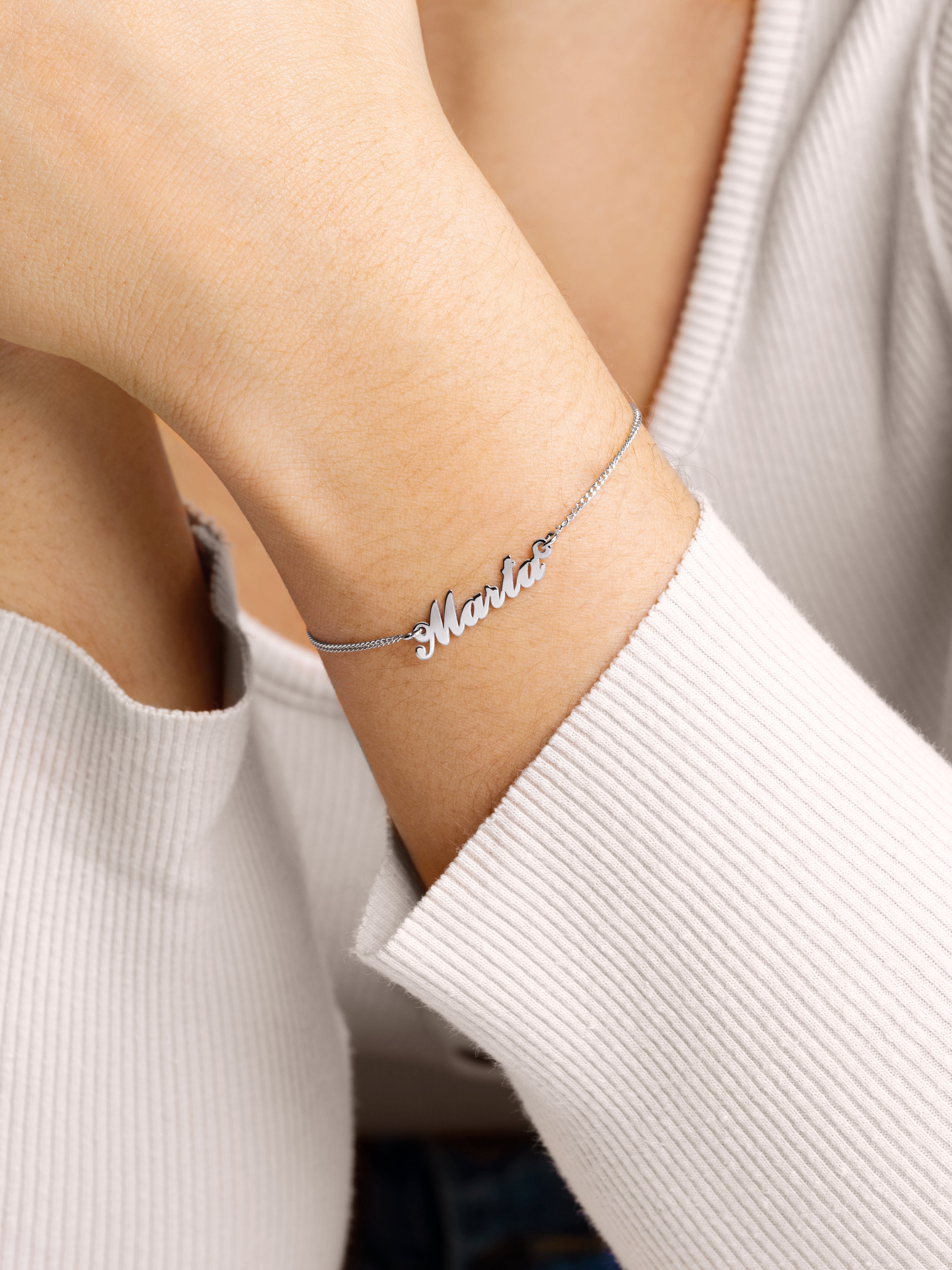 Carrie Personalized Silver Bracelet