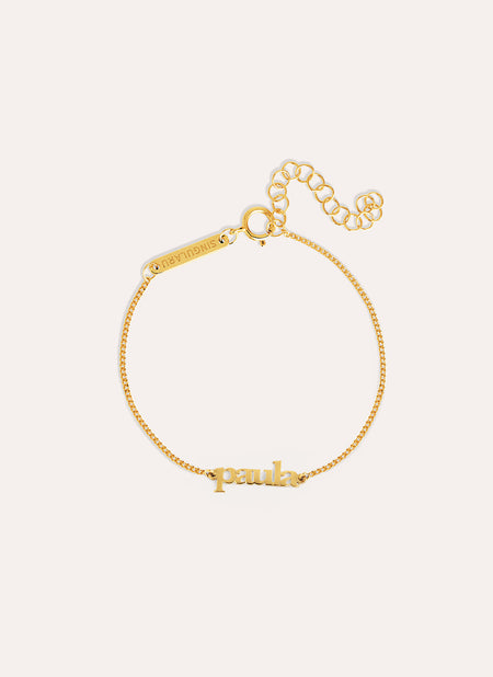 Monogram Personalized Gold Bracelet