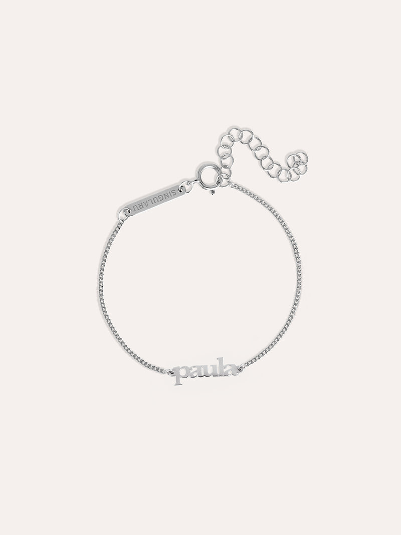Monogram Personalisiertes Armband Silber