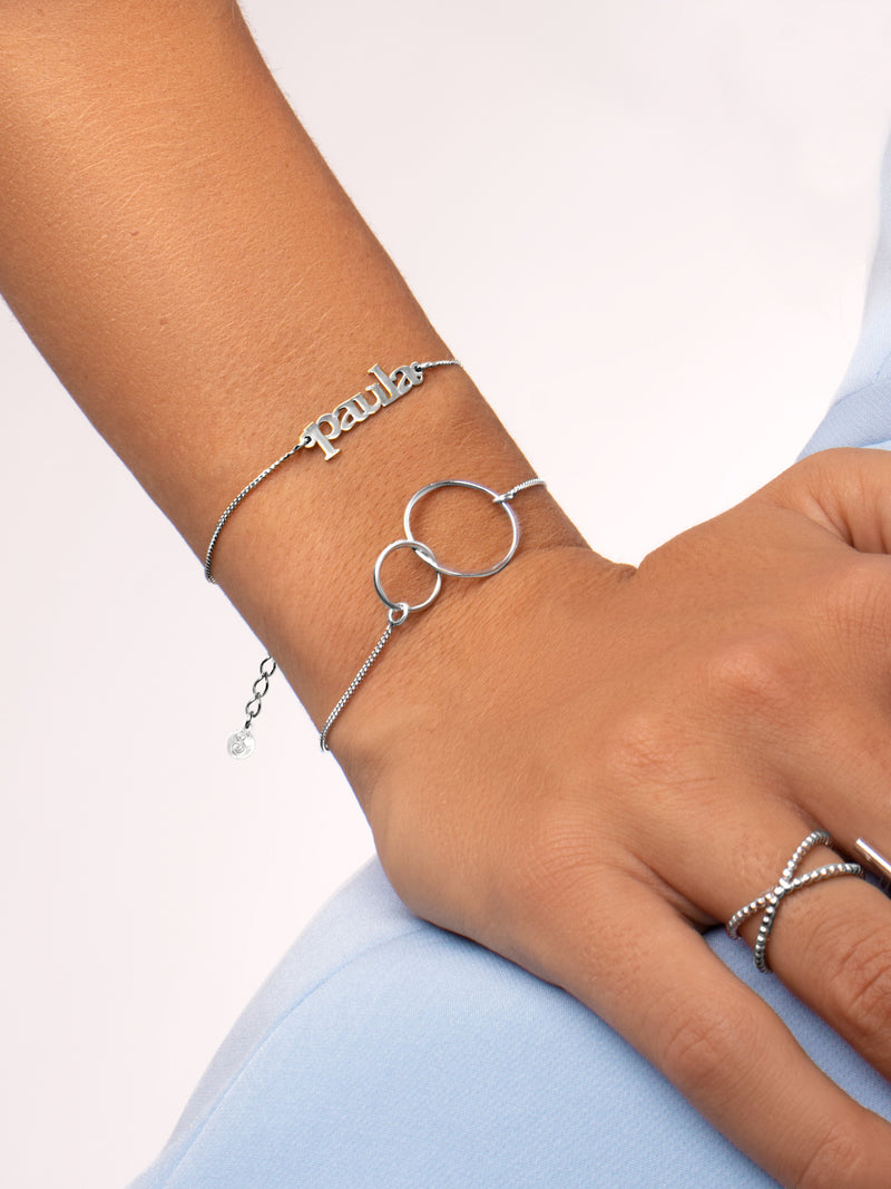 Monogram Personalisiertes Armband Silber