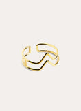 Anillo Double Peak Plata Baño Oro