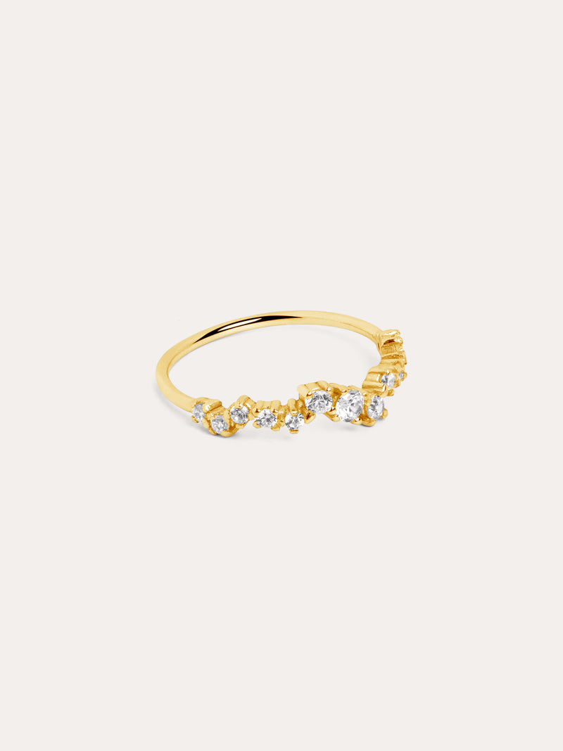 Estellar Ring Silber, vergoldet